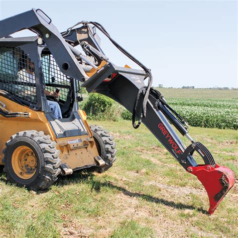 backhoe attachment for skid steer|skid steer backhoe attachment used.